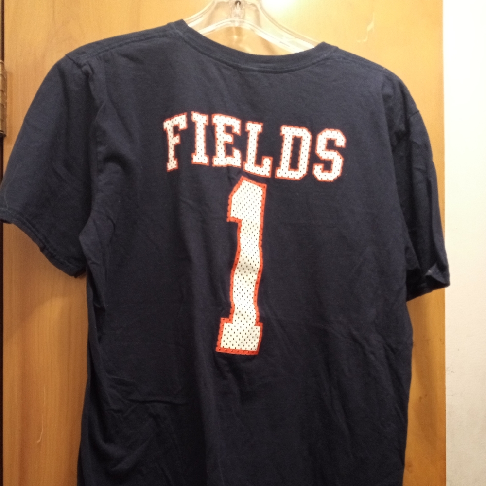 NFL Chicago Bears Football #1 Fields Dark Blue Large T Shirt Pre-owned